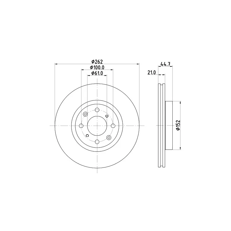 Jeu de 2 disques de frein avant MINTEX MDC3036C