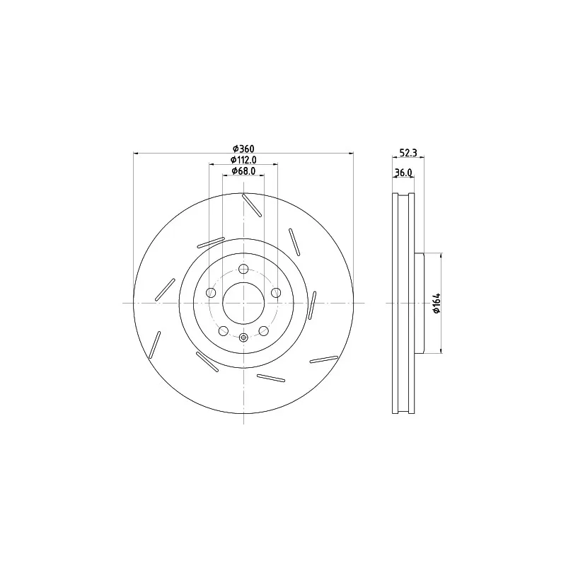 Disque de frein avant droit MINTEX MDC3037RC