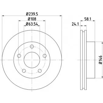 Jeu de 2 disques de frein avant MINTEX MDC461