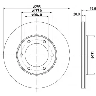 Jeu de 2 disques de frein avant MINTEX MDC753