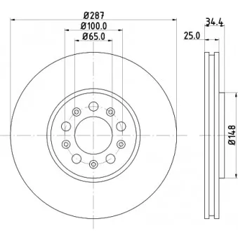 Jeu de 2 disques de frein avant MINTEX MDC979C