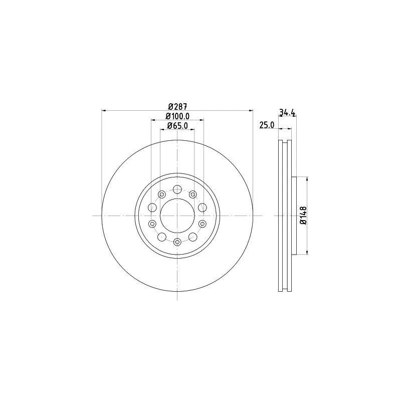 Jeu de 2 disques de frein avant MINTEX MDC979C