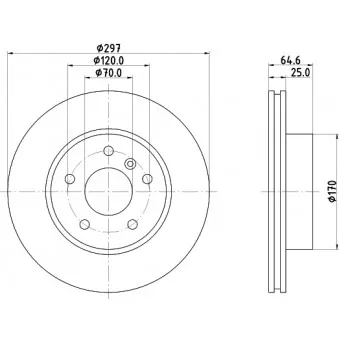 Jeu de 2 disques de frein avant MINTEX MDC984