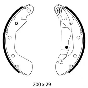 Jeu de mâchoires de frein MINTEX MFR594