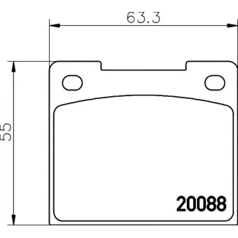 Jeu de 4 plaquettes de frein avant MINTEX MGB533