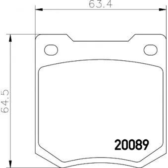 Jeu de 4 plaquettes de frein avant MINTEX MGB535