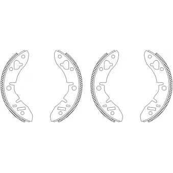 Jeu de mâchoires de frein MINTEX MSK003
