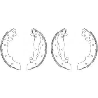 Jeu de mâchoires de frein MINTEX MSK013