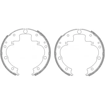 Jeu de mâchoires de frein MINTEX MSK023