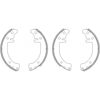 Jeu de mâchoires de frein MINTEX MSK037