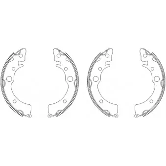 Jeu de mâchoires de frein MINTEX MSK094