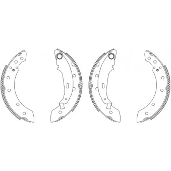 Jeu de mâchoires de frein MINTEX MSK155