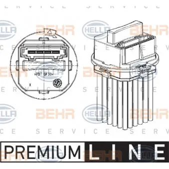 Régulateur, pulseur d'air habitacle HELLA 5DS 351 320-011