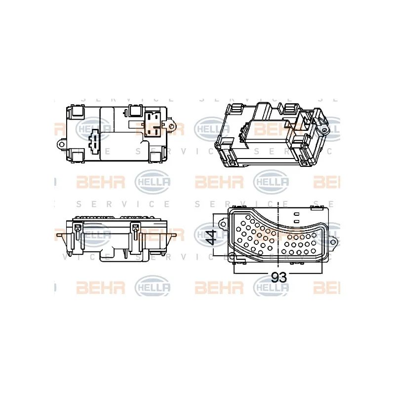 Régulateur, pulseur d'air habitacle HELLA 5HL 351 000-794