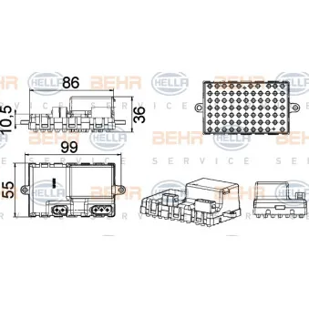 Régulateur, pulseur d'air habitacle HELLA 5HL 351 321-211