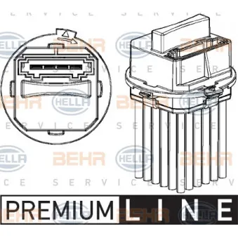 Régulateur, pulseur d'air habitacle HELLA 5HL 351 321-321