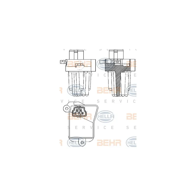 Régulateur, pulseur d'air habitacle HELLA 5HL 351 321-331