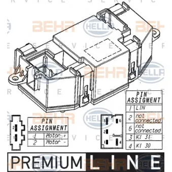 Régulateur, pulseur d'air habitacle HELLA 5HL 351 321-521