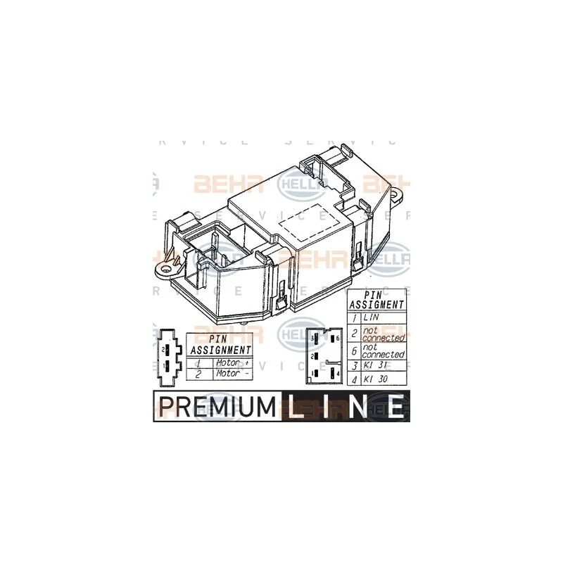 Régulateur, pulseur d'air habitacle HELLA 5HL 351 321-521