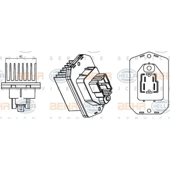 Régulateur, pulseur d'air habitacle HELLA 5HL 351 321-764