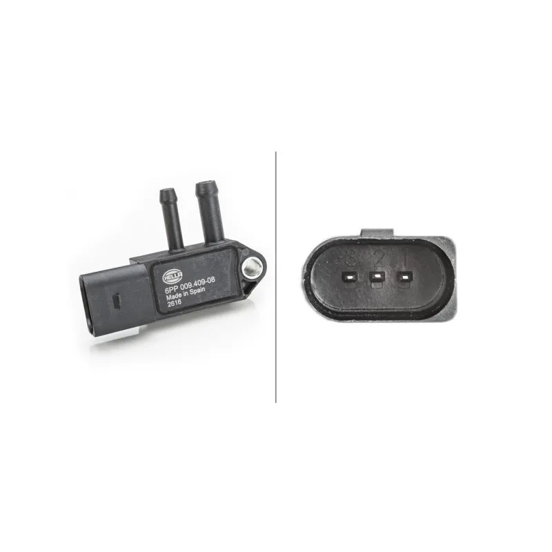 Capteur, pression des gaz échappement HELLA 6PP 009 409-081