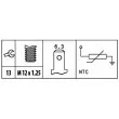 Sonde de température, liquide de refroidissement HELLA 6PT 009 309-491 - Visuel 2