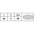 Capteur d'angle, vilebrequin HELLA 6PU 009 146-461 - Visuel 2