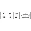 Capteur d'angle, vilebrequin HELLA 6PU 009 146-481 - Visuel 2