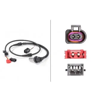 Capteur, vitesse de roue HELLA 6PU 012 806-161