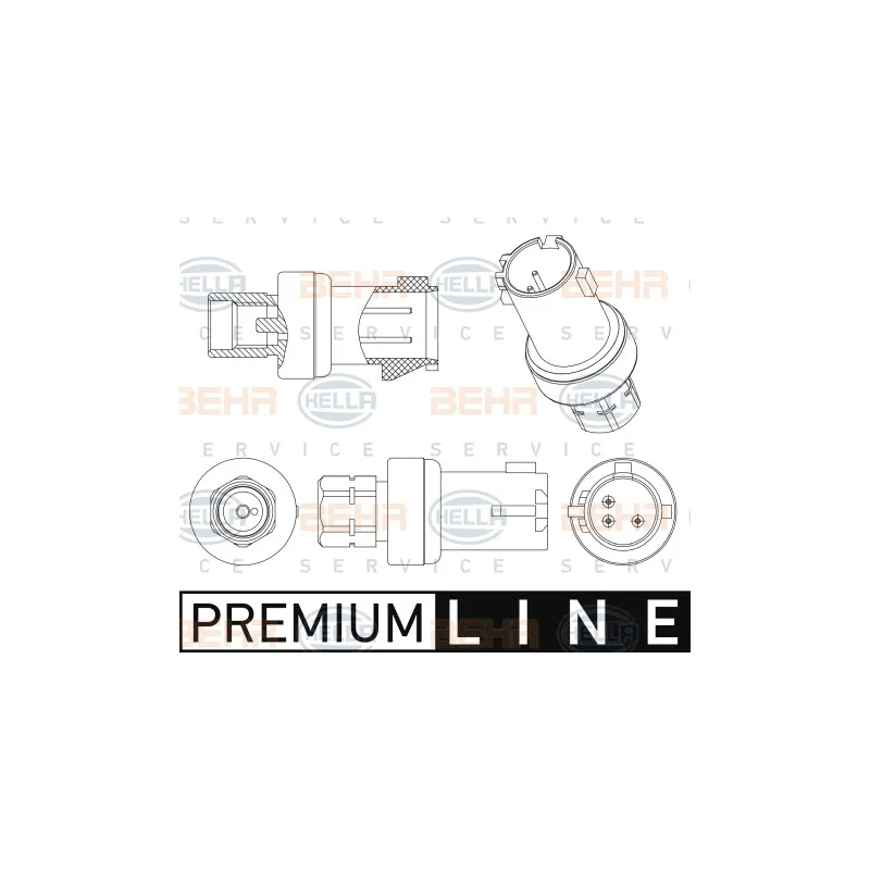 Pressostat, climatisation HELLA 6ZL 351 005-491