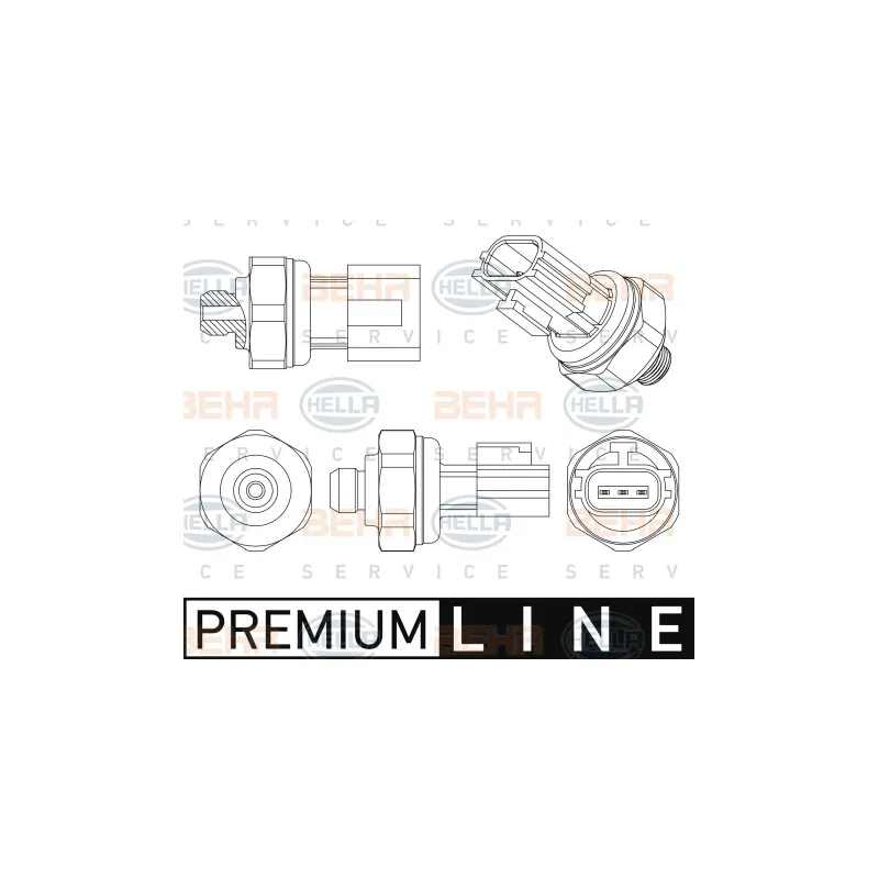 Pressostat, climatisation HELLA 6ZL 351 005-511