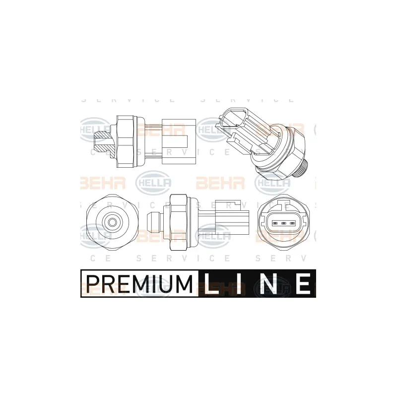 Pressostat, climatisation HELLA 6ZL 351 005-541