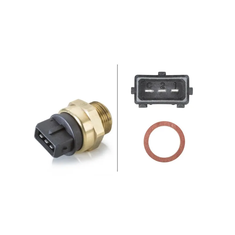 Interrupteur de température, ventilateur de radiateur HELLA 6ZT 181 611-051