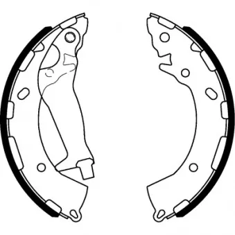 Jeu de mâchoires de frein HELLA 8DB 355 000-401