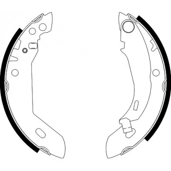Jeu de mâchoires de frein HELLA 8DB 355 000-591