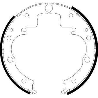 Jeu de mâchoires de frein HELLA 8DB 355 000-721
