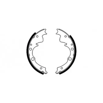 Jeu de mâchoires de frein HELLA 8DB 355 000-751