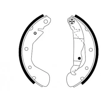 Jeu de mâchoires de frein HELLA 8DB 355 001-301