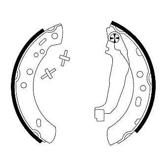 Jeu de mâchoires de frein HELLA 8DB 355 001-541