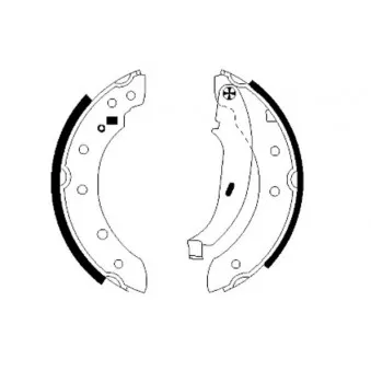 Jeu de mâchoires de frein HELLA 8DB 355 001-571