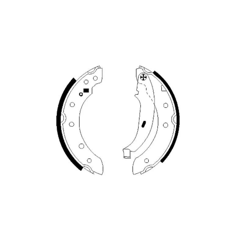 Jeu de mâchoires de frein HELLA 8DB 355 001-571