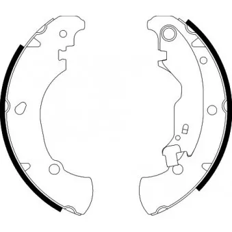 Jeu de mâchoires de frein HELLA 8DB 355 001-851