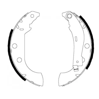 Jeu de mâchoires de frein HELLA 8DB 355 002-381