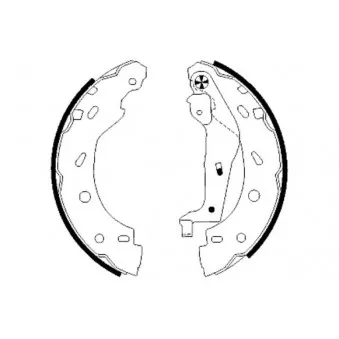 Jeu de mâchoires de frein HELLA 8DB 355 002-421