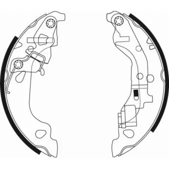 Jeu de mâchoires de frein HELLA 8DB 355 002-571