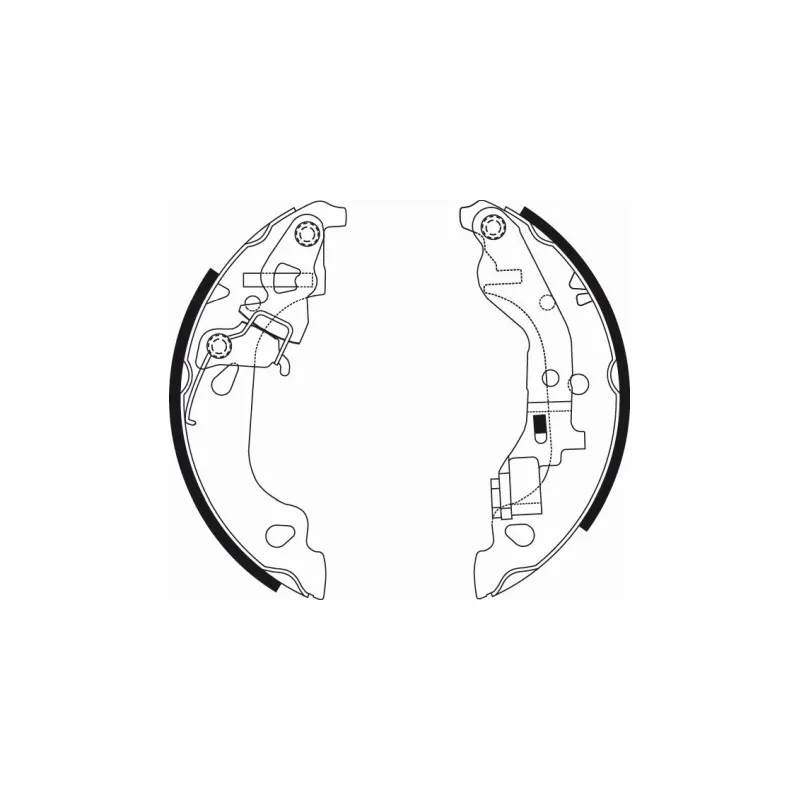 Jeu de mâchoires de frein HELLA 8DB 355 002-571