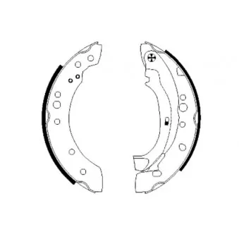 Jeu de mâchoires de frein HELLA 8DB 355 002-601