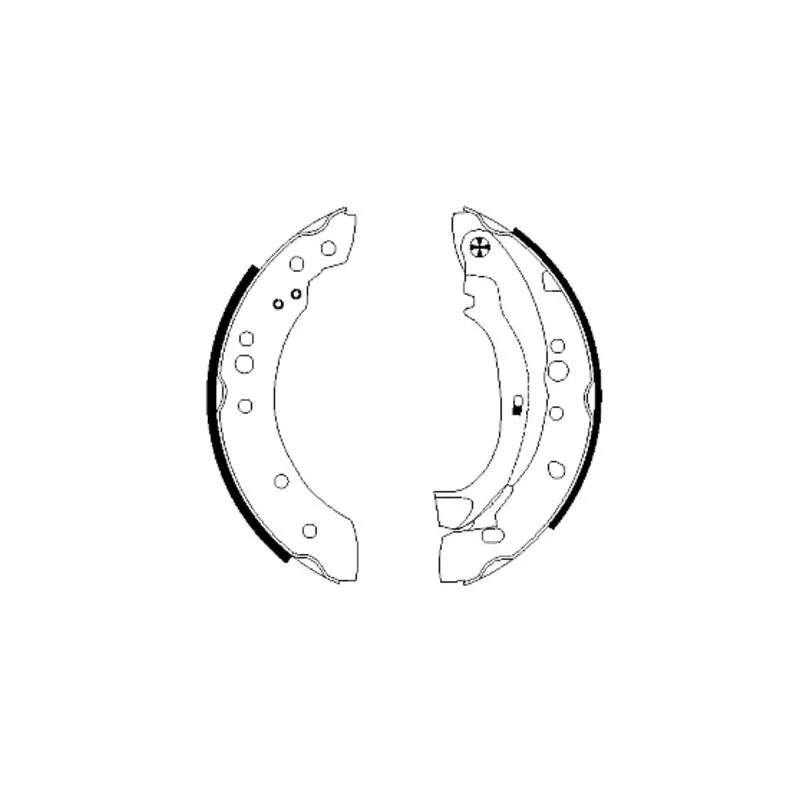 Jeu de mâchoires de frein HELLA 8DB 355 002-601