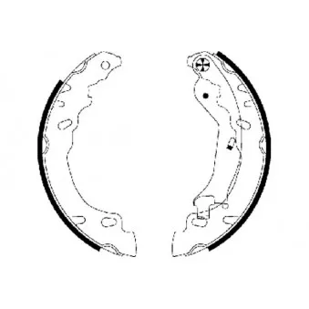 Jeu de mâchoires de frein HELLA 8DB 355 002-901