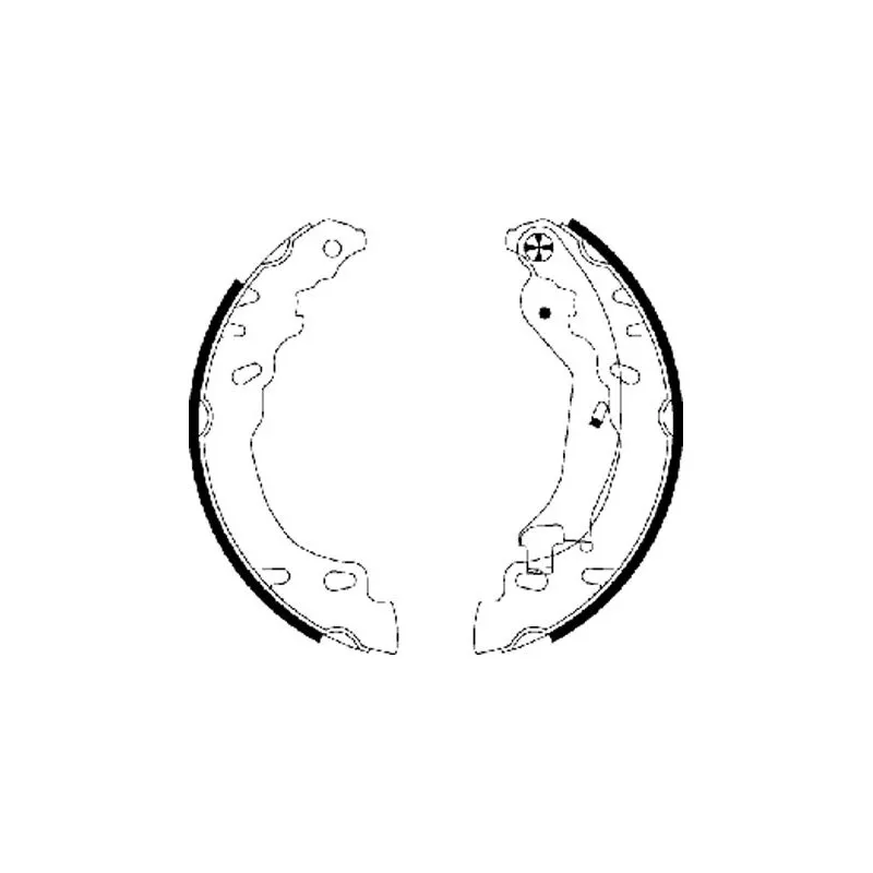 Jeu de mâchoires de frein HELLA 8DB 355 002-901